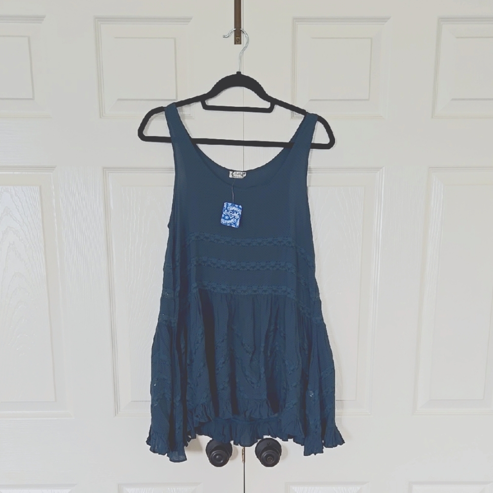 Free People Blue/Teal Lace Top/Dress